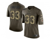 Nike Chicago Bears #33 Jeremy Langford Green Salute to Service jerseys(Limited)