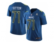 Nike Chicago Bears #71 Josh Sitton Navy Men's Stitched NFL Limited NFC 2017 Pro Bowl Jersey