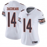 Women's Chicago Bears #14 Olamide Zaccheaus White 2025 Vapor Stitched Jersey