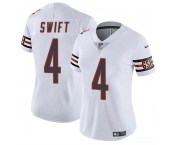 Women's Chicago Bears #4 D’Andre Swift White 2024 Vapor Football Stitched Jersey