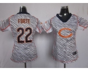 nike women nfl jerseys chicago bears #22 matt forte [fem fan zebra]