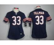 nike women nfl jerseys chicago bears #33 tillman blue[nike]
