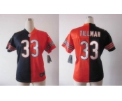nike women nfl jerseys chicago bears #33 tillman orange-blue[Elite split]