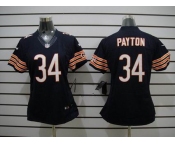 nike women nfl jerseys chicago bears #34 payton blue[nike limited]