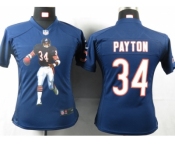 nike women nfl jerseys chicago bears #34 payton blue[portrait fashion]