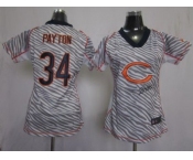 nike women nfl jerseys chicago bears #34 payton [fem fan zebra]