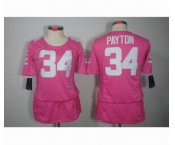 nike women nfl jerseys chicago bears #34 payton pink[breast cancer awareness]
