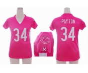 nike women nfl jerseys chicago bears #34 payton pink[draft him ii top]