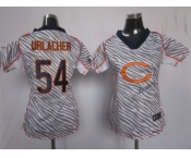 nike women nfl jerseys chicago bears #54 urlacher [fem fan zebra]