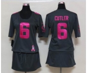 nike women nfl jerseys chicago bears #6 cutler dk.grey[breast cancer awareness]