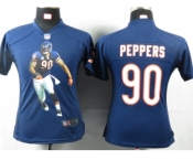 nike women nfl jerseys chicago bears #90 peppers blue[portrait fashion]