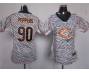 nike women nfl jerseys chicago bears #90 peppers [fem fan zebra]