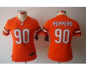 nike women nfl jerseys chicago bears #90 peppers orange[nike limited]