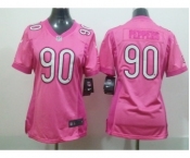 nike women nfl jerseys chicago bears #90 peppers pink[2012 nike love]