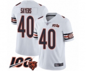 Youth Chicago Bears #40 Gale Sayers White Vapor Untouchable Limited Player 100th Season Football Jersey