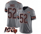 Youth Chicago Bears #52 Khalil Mack Limited Silver Inverted Legend 100th Season Football Jersey