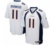 Men's Nike Denver Broncos #11 Jordan Norwood Game White NFL Jersey