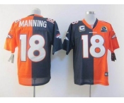 nike nfl jerseys denver broncos #18 manning orange-blue[Elite split 50th Patch]