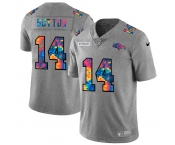 Denver Broncos #14 Courtland Sutton Men's Nike Multi-Color 2020 NFL Crucial Catch NFL Jersey Greyheather