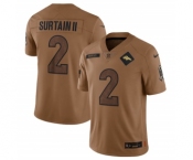 Men's Denver Broncos #2 Patrick Surtain II 2023 Brown Salute To Service Limited Football Stitched Jersey