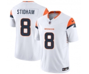 Men's Denver Broncos #8 Jarrett Stidham White 2025 F.U.S.E. Vapor Limited Football Stitched Jersey