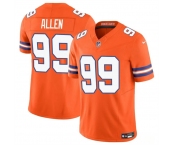 Men's Denver Broncos #99 Zach Allen Orange F.U.S.E. Mile High Collection 1977 Throwback Vapor Limited Football Stitched Jersey
