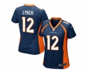 Women Nike Denver Broncos #12 Paxton Lynch Blue Alternate Stitched NFL Jersey[Lynch]