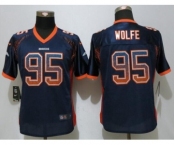 Women Nike Denver Broncos #95 Derek Wolfe Drift Fashion Blue Jersey