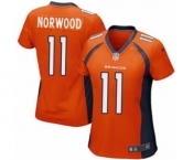 Women's Nike Denver Broncos #11 Jordan Norwood Game Orange Team Color NFL Jersey
