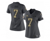 Women's Nike Denver Broncos #7 John Elway Limited Black 2016 Salute to Service NFL Jersey