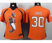 nike women nfl jerseys denver broncos #30 davis orange[portrait fashion]