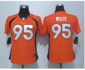 nike women nfl jerseys denver broncos #95 wolfe orange[nike limited]