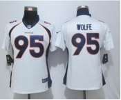 nike women nfl jerseys denver broncos #95 wolfe white[nike limited]