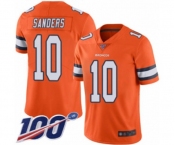 Youth Denver Broncos #10 Emmanuel Sanders Limited Orange Rush Vapor Untouchable 100th Season Football Jersey