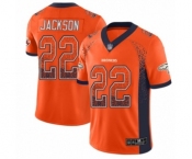 Youth Denver Broncos #22 Kareem Jackson Limited Orange Rush Drift Fashion Football Jersey