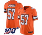 Youth Denver Broncos #57 Tom Jackson Limited Orange Rush Vapor Untouchable 100th Season Football Jersey