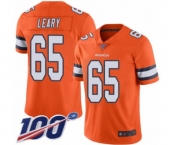 Youth Denver Broncos #65 Ronald Leary Limited Orange Rush Vapor Untouchable 100th Season Football Jersey