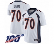 Youth Denver Broncos #70 Ja'Wuan James White Vapor Untouchable Limited Player 100th Season Football Jersey