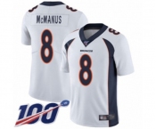 Youth Denver Broncos #8 Brandon McManus White Vapor Untouchable Limited Player 100th Season Football Jersey