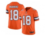 Youth Nike Denver Broncos #18 Peyton Manning Limited Orange Rush NFL Jersey