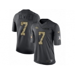 Youth Nike Denver Broncos #7 John Elway Limited Black 2016 Salute to Service NFL Jersey