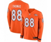 Youth Nike Denver Broncos #88 Demaryius Thomas Limited Orange Therma Long Sleeve NFL Jersey