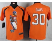 nike youth nfl jerseys denver broncos #30 davis orange[portrait fashion]