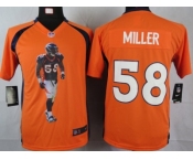 nike youth nfl jerseys denver broncos #58 miller orange[portrait fashion]
