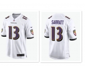 Men's Baltimore Ravens #13 Elijah Sarratt White Alternate Stitched NFL Nike Game Jersey Men's Baltimore Ravens #13 Elijah Sarratt White Alternate Stitched NFL Nike Game Jersey