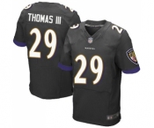 Men's Baltimore Ravens #29 Earl Thomas III Elite Black Alternate Football Jersey