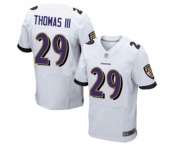 Men's Baltimore Ravens #29 Earl Thomas III Elite White Football Jersey