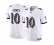 Men's Baltimore Ravens #10 Emory Jones White 2023 F.U.S.E Vapor Limited Football Jersey