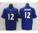 Men's Baltimore Ravens #12 Rashod Bateman Nike Purple 2021 NFL Draft First Round Pick Limited Jersey Men's Baltimore Ravens #12 Rashod Bateman Nike Purple 2021 NFL Draft First Round Pick Limited Jersey