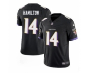 Men's Baltimore Ravens #14 Kyle Hamilton Black 2023 F.U.S.E. Vapor Limited Stitched Jersey